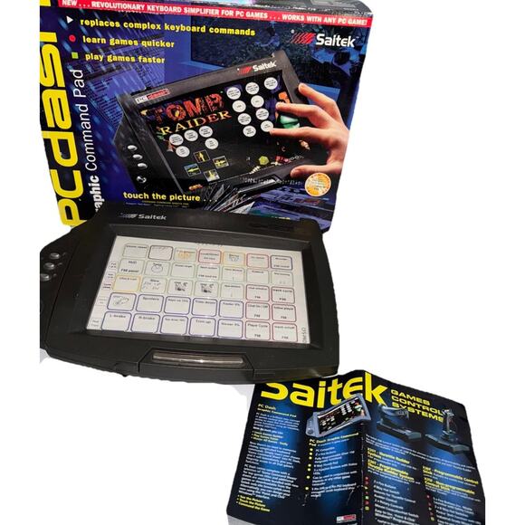 Vintage Saitek PC Dash Graphic Command Pad Gamepad Classic Collectors RARE